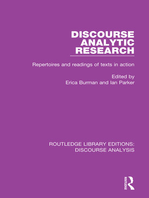 cover image of Discourse Analytic Research